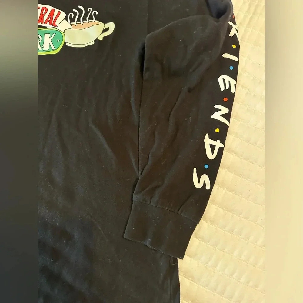 FRIENDS Black Long Sleeve Central Perk Logo Tee - Picture 2 of 7